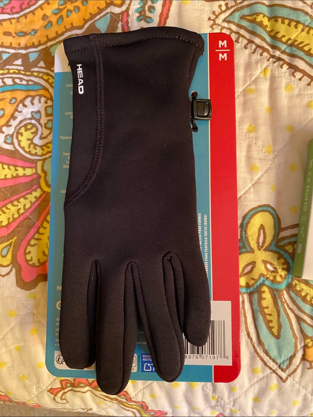HEAD Black Neoprene Sport Gloves